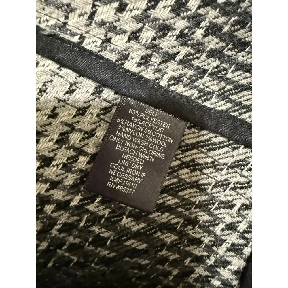 Anthropologie Black and Gray Plaid Coat - Picture 4 of 8